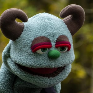 Friendly Monster Professional Hand Puppet , OOAK Therapy Prop