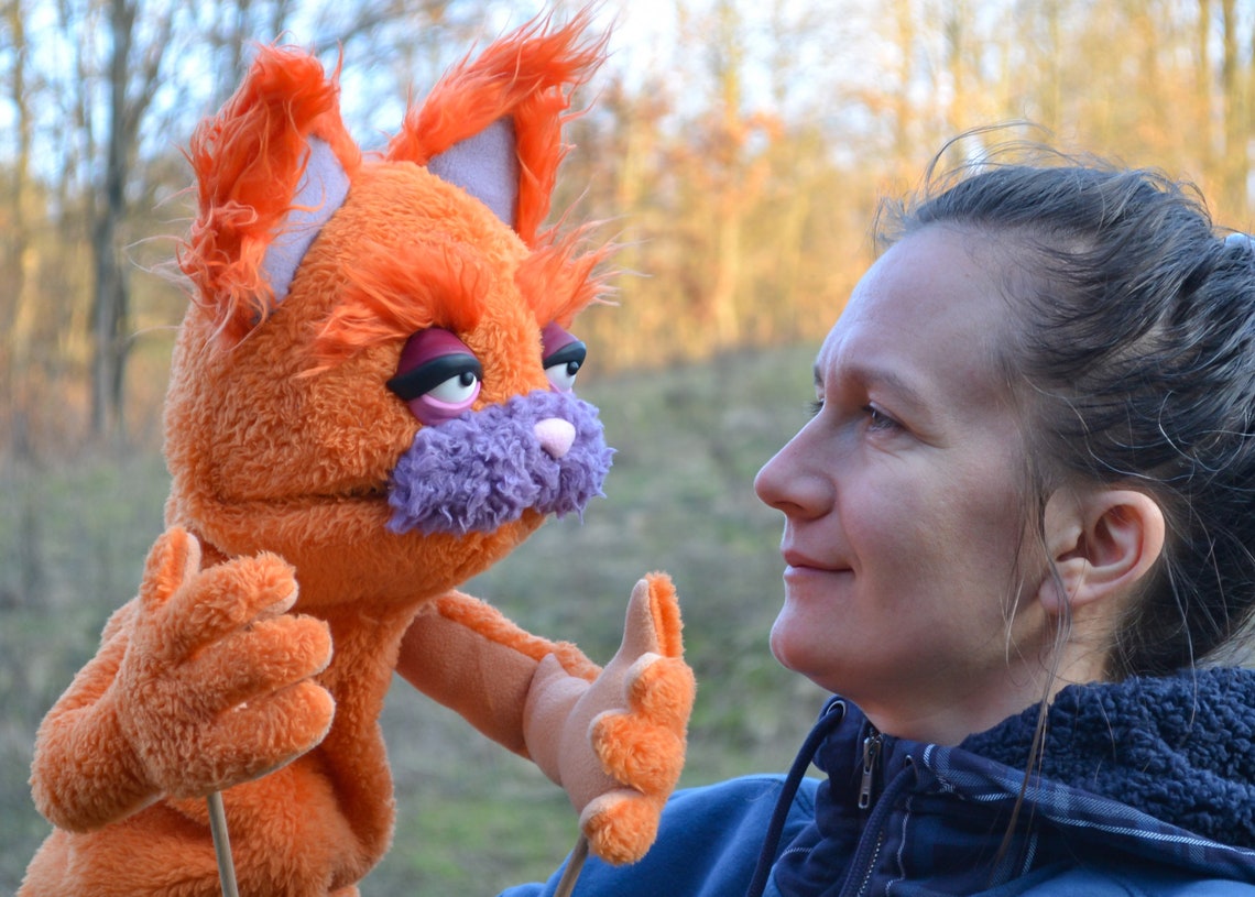 Cat Professional Hand Puppet Ventriloquist dummies OOAK Etsy