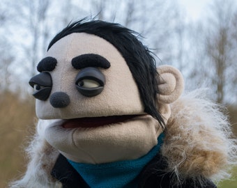 Goth Man Professional Hand Puppet, Ventriloquist dummies OOAK