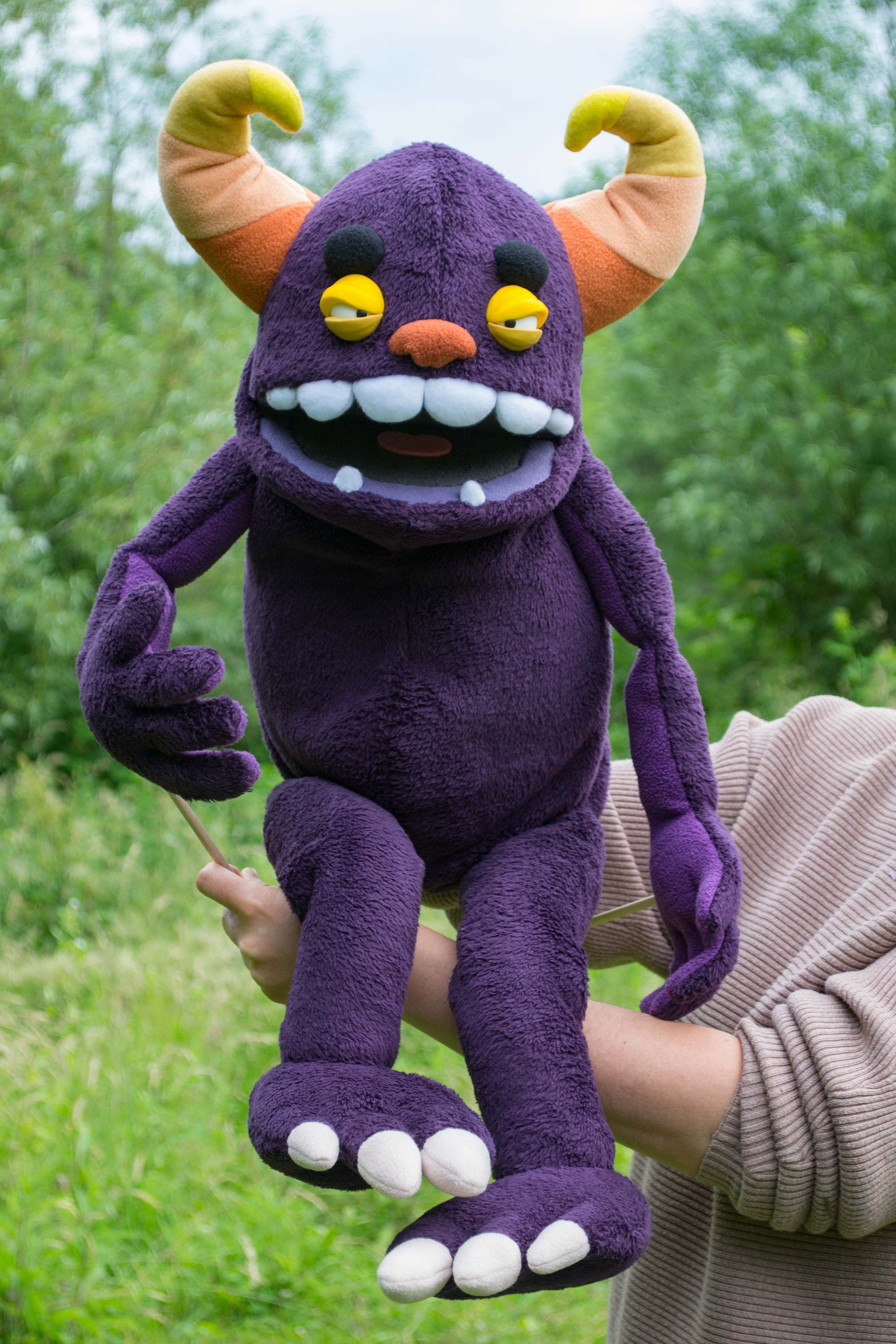 Professional Full Body Hand Puppet With Magnet Eyes Ooak Etsy