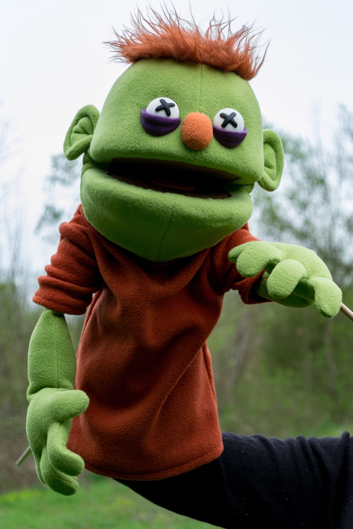 Zombie Professional Hand Puppet OOAK Etsy