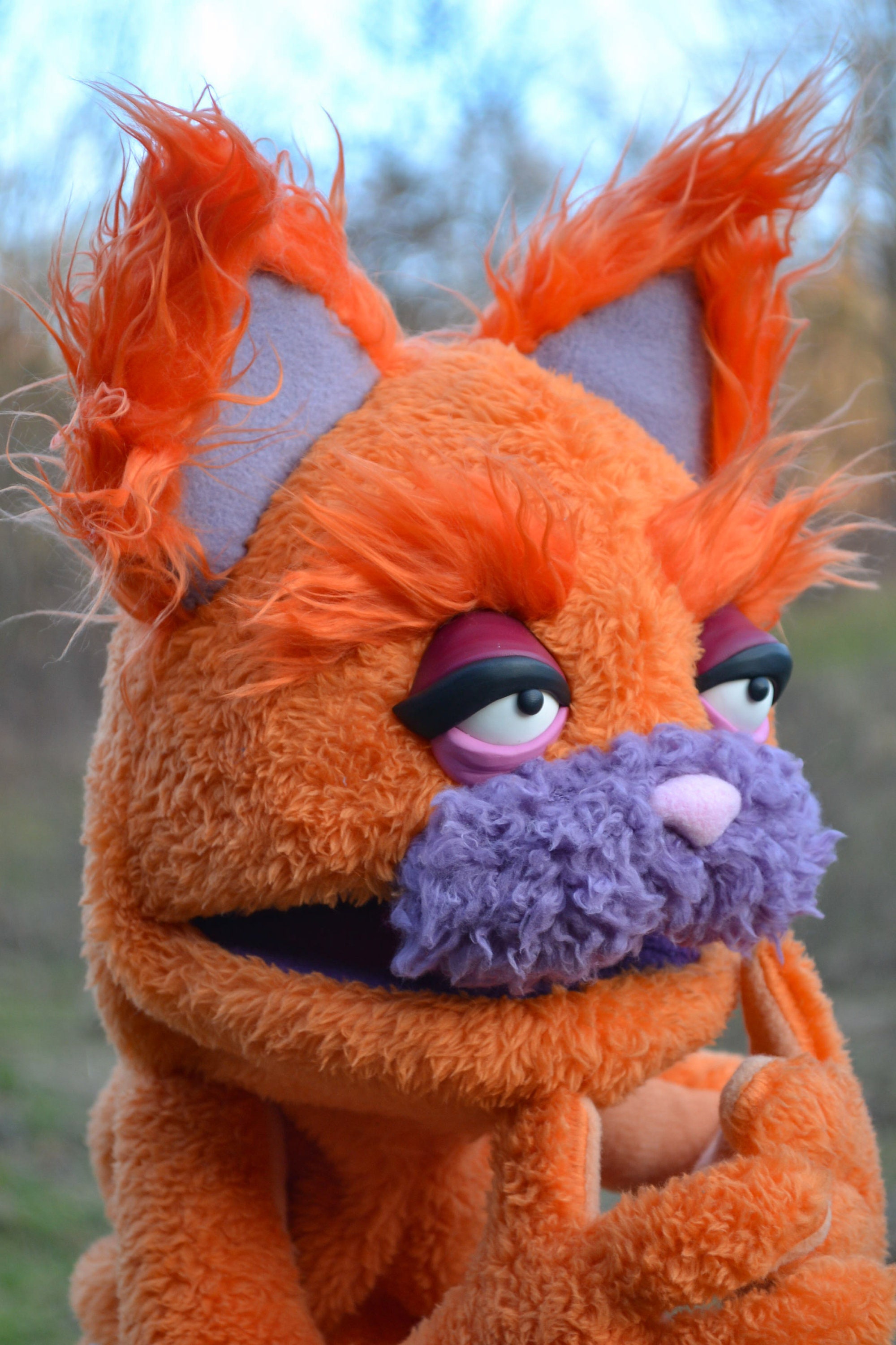 Cat Professional Hand Puppet Ventriloquist dummies OOAK Etsy