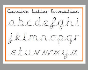 Printable Tracing Cursive Lower Case Letters, tracing letters, pre cursive font, EYFS, SEN, KS1, dotted letters, alphabet, Instant download