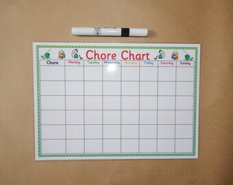 Chore Chart On Whiteboard
