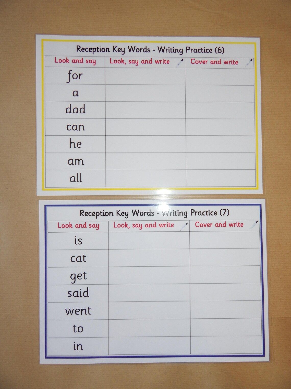 Reception Key Words Writing Practice Literacy Phonics Etsy UK