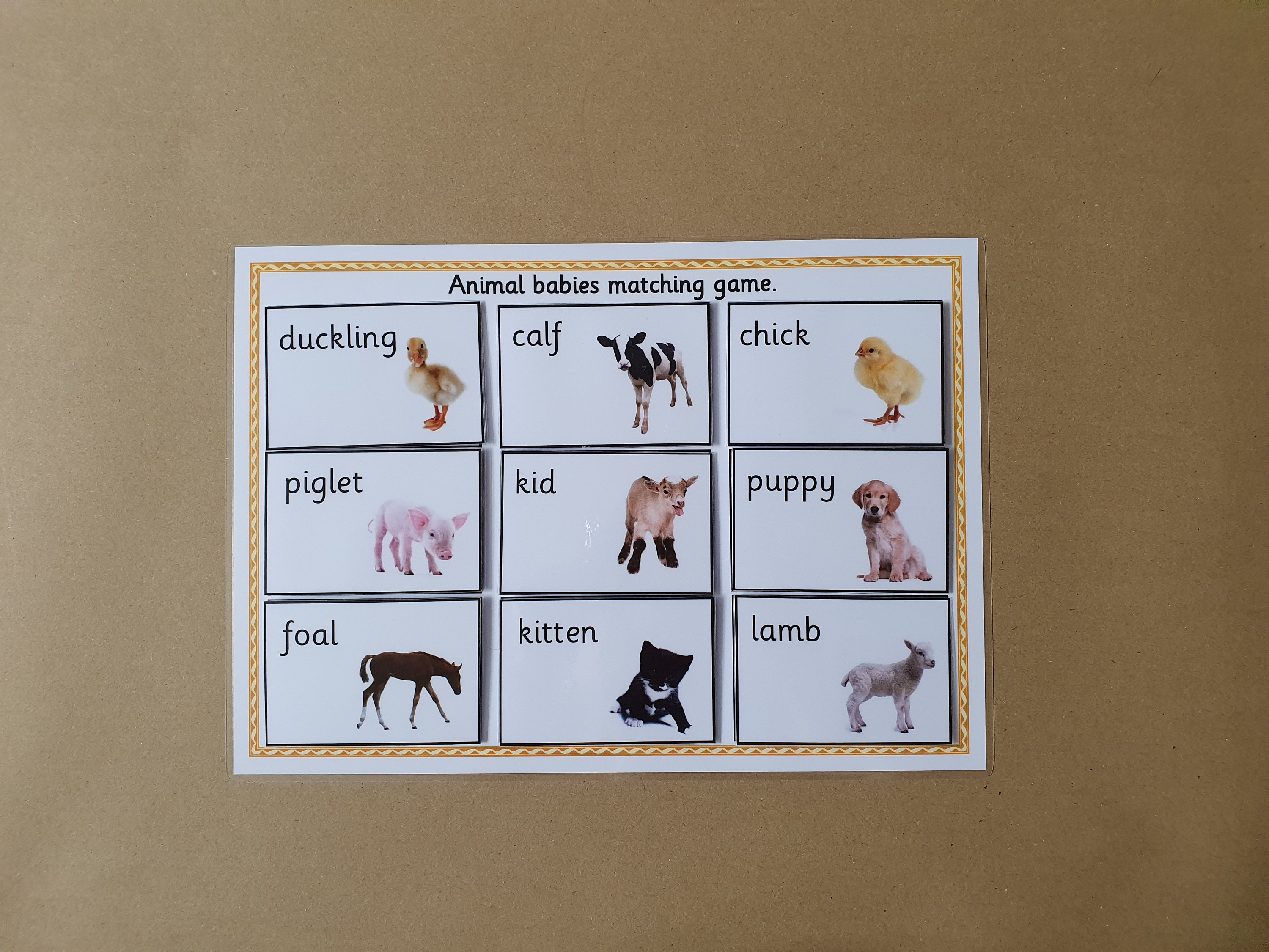 baby animals match up baby animals match up