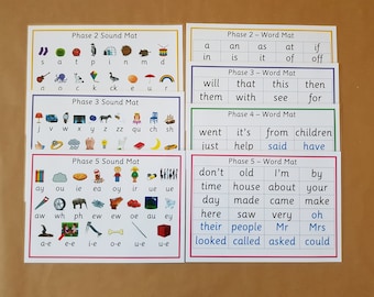 Letters and Sounds Phases 2-5 word and sound mats, phonics, literacy, KS1, EYFS, teaching resource, educational, learning, reading