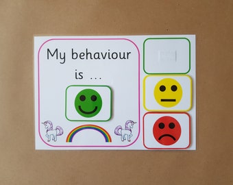 Children's unicorn behaviour chart, Reward Chart, Traffic Lights Behaviour Chart, SEN, Autism, EYFS, Behaviour Management, good behaviour.