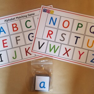 Alphabet Matching Game - capital and lower case letters, letter recognition, learning game ,KS1, EYFS,  teaching resource, home schooling,