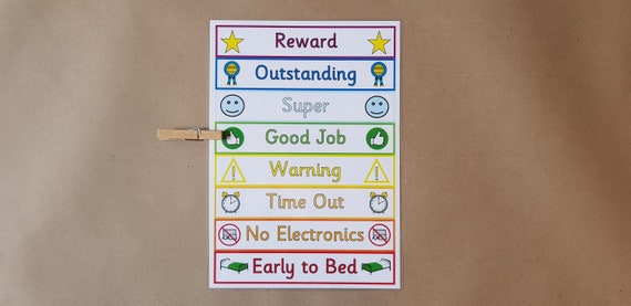 Children's Peg Reward Chart, Peg Behaviour Chart, SEN, Autism, Pre school, EYFS, KS1, KS2, Behaviour Management, good behaviour, kids