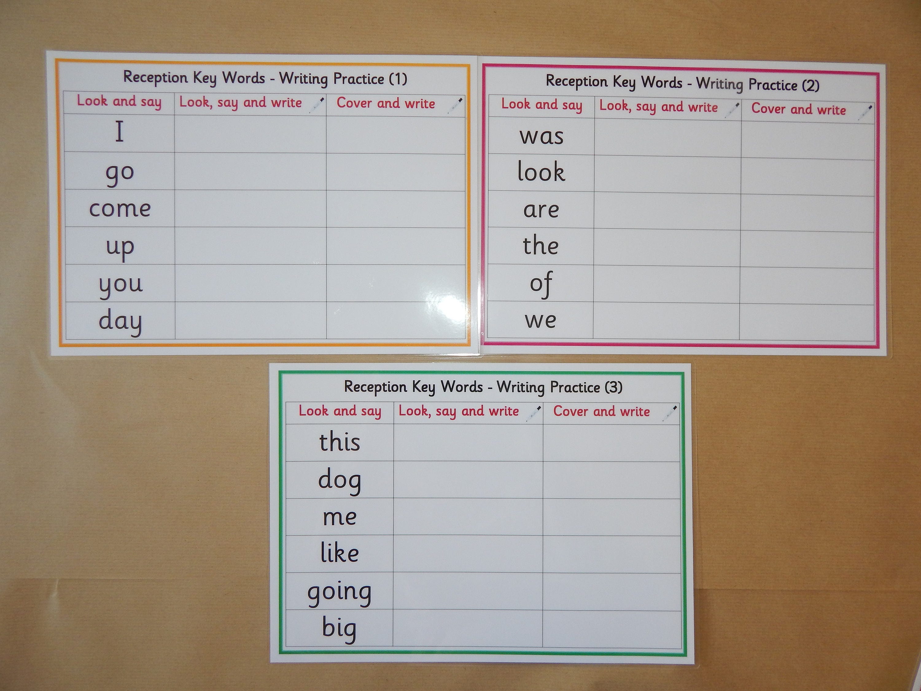 Reception Key Words Writing Practice Literacy Phonics Etsy UK