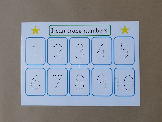 Tracing Numbers 1-10, number formation practice, dry wipe, dry ease, writing numbers, early learning, EYFS, pre school, learning, teaching
