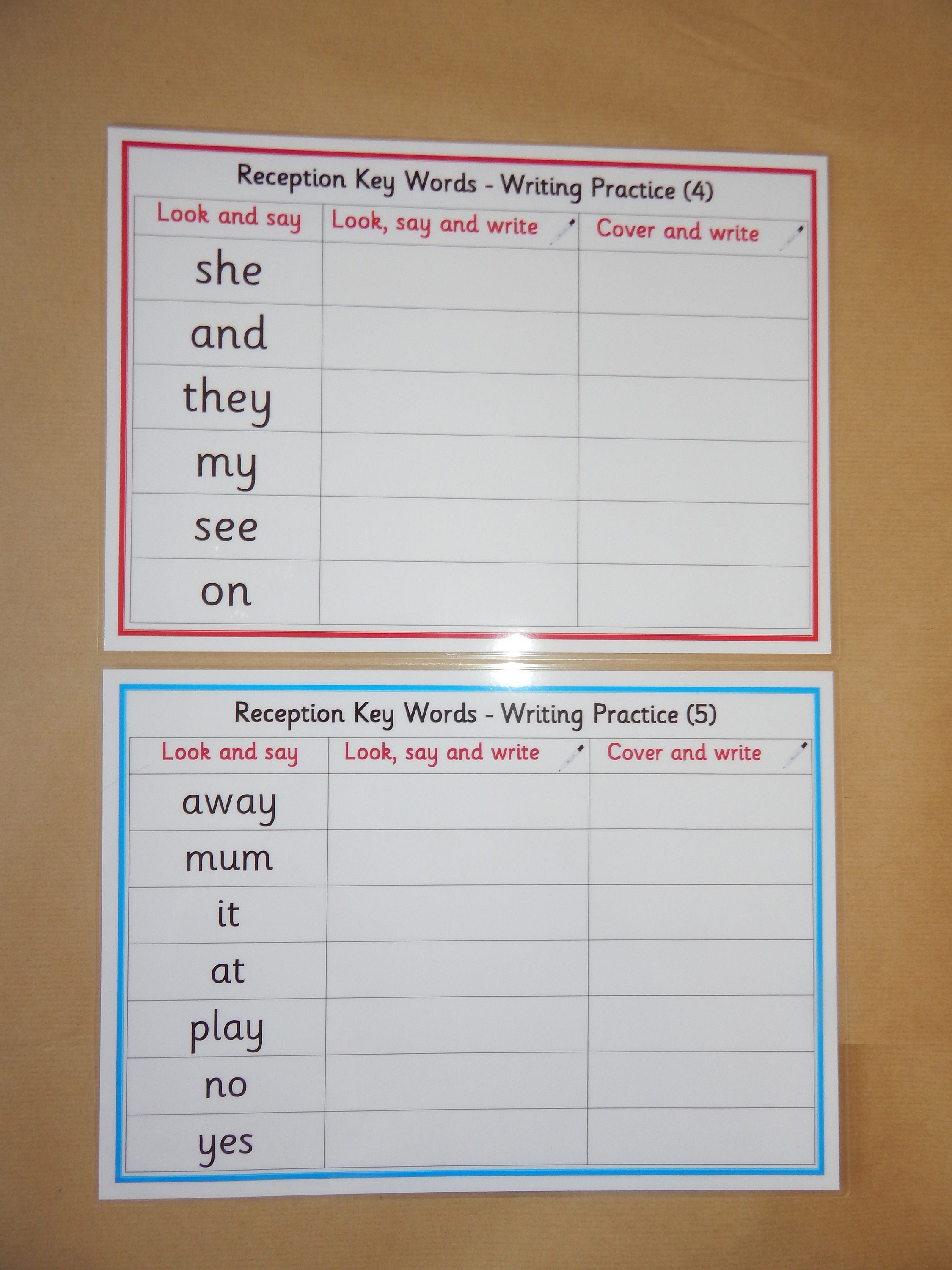 Reception Key Words Writing Practice Literacy Phonics Etsy UK