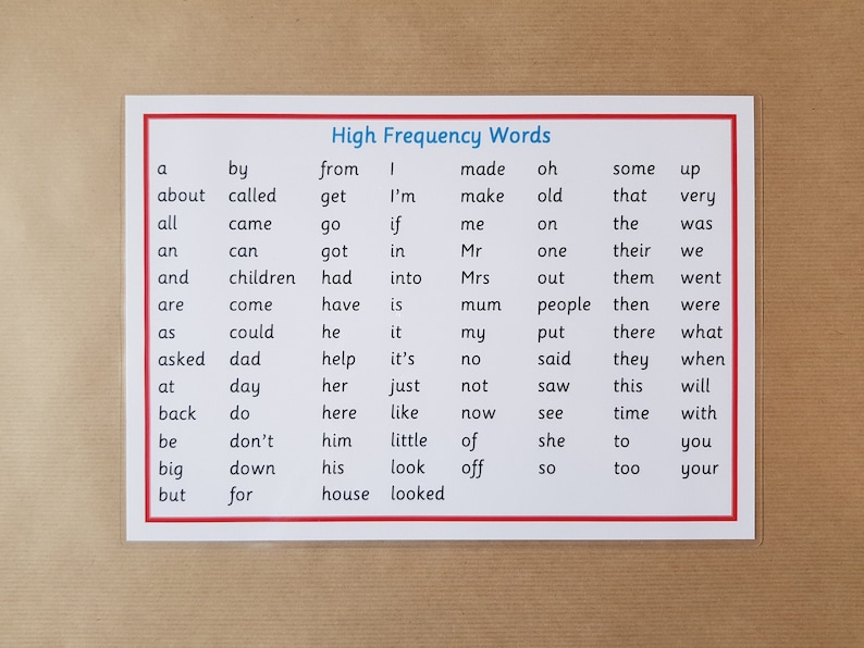 high-frequency-word-mat-first-100-words-phonics-literacy-etsy