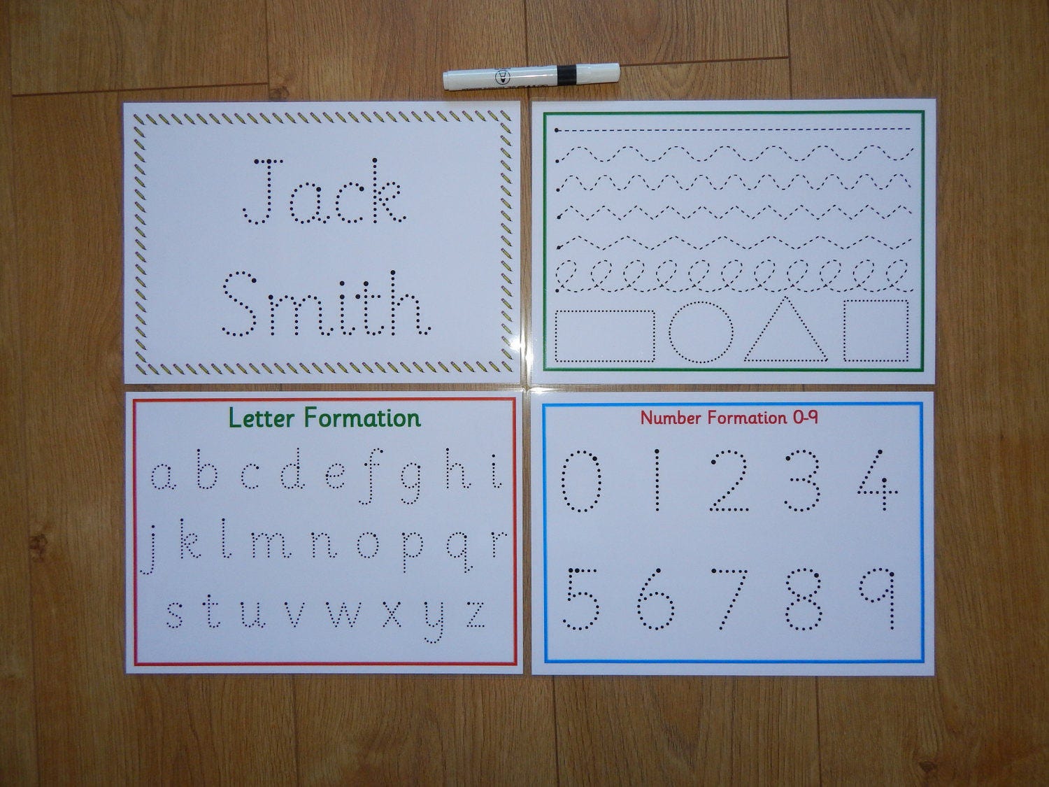 Formation Mats Letter Number Name Card Pen Control A4 - Etsy Ireland