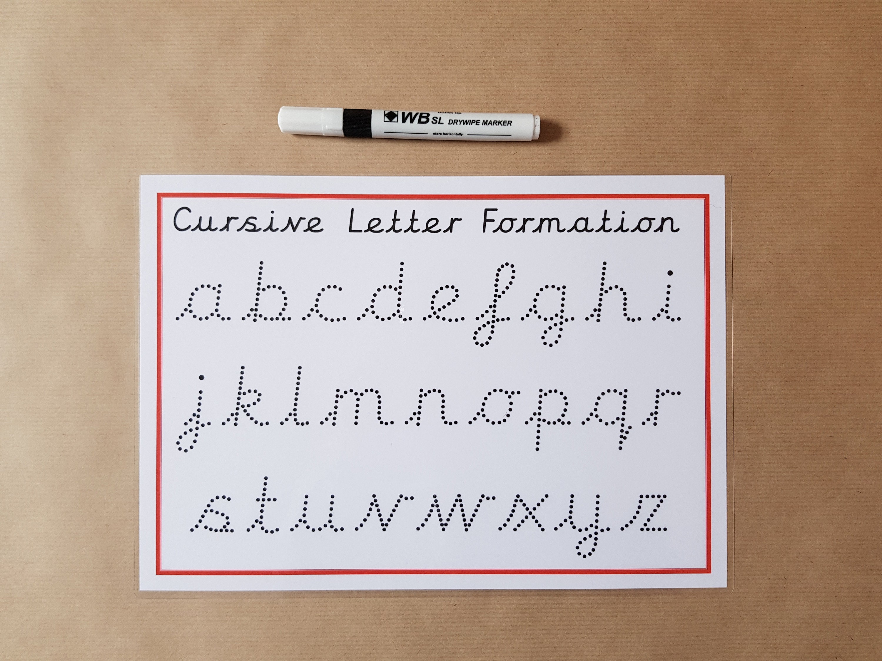 Tracing Cursive Letters Writing Letters Dotted Font - Etsy