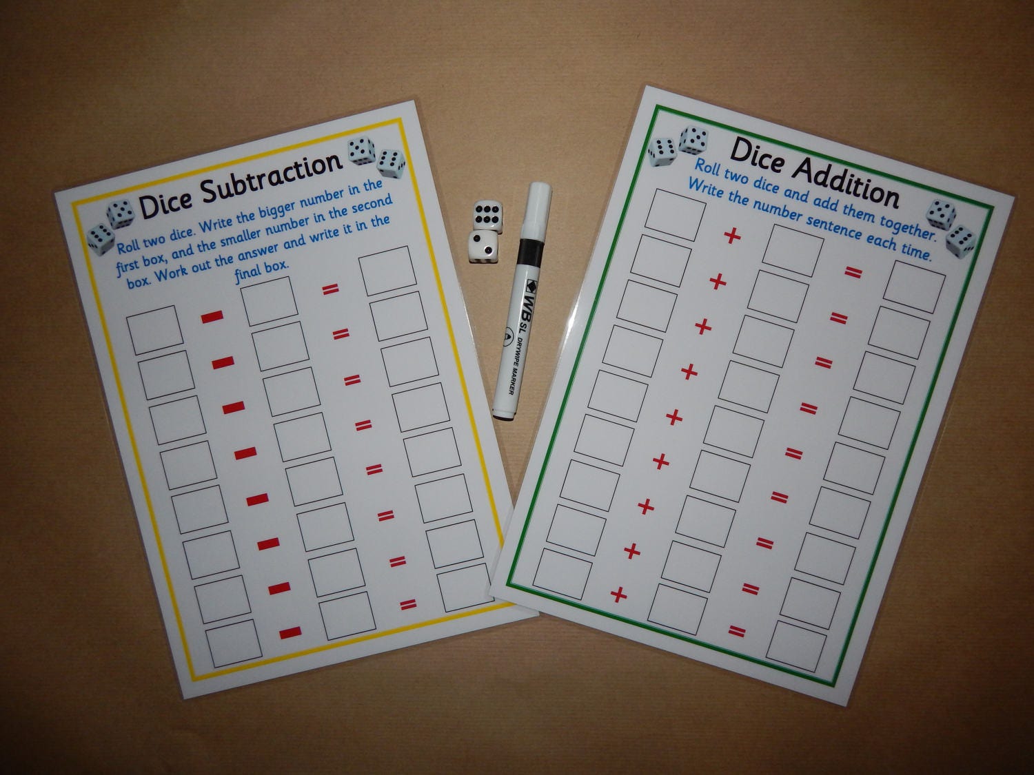 numeracy games dice addition dice subtraction eyfs ks1 etsy singapore