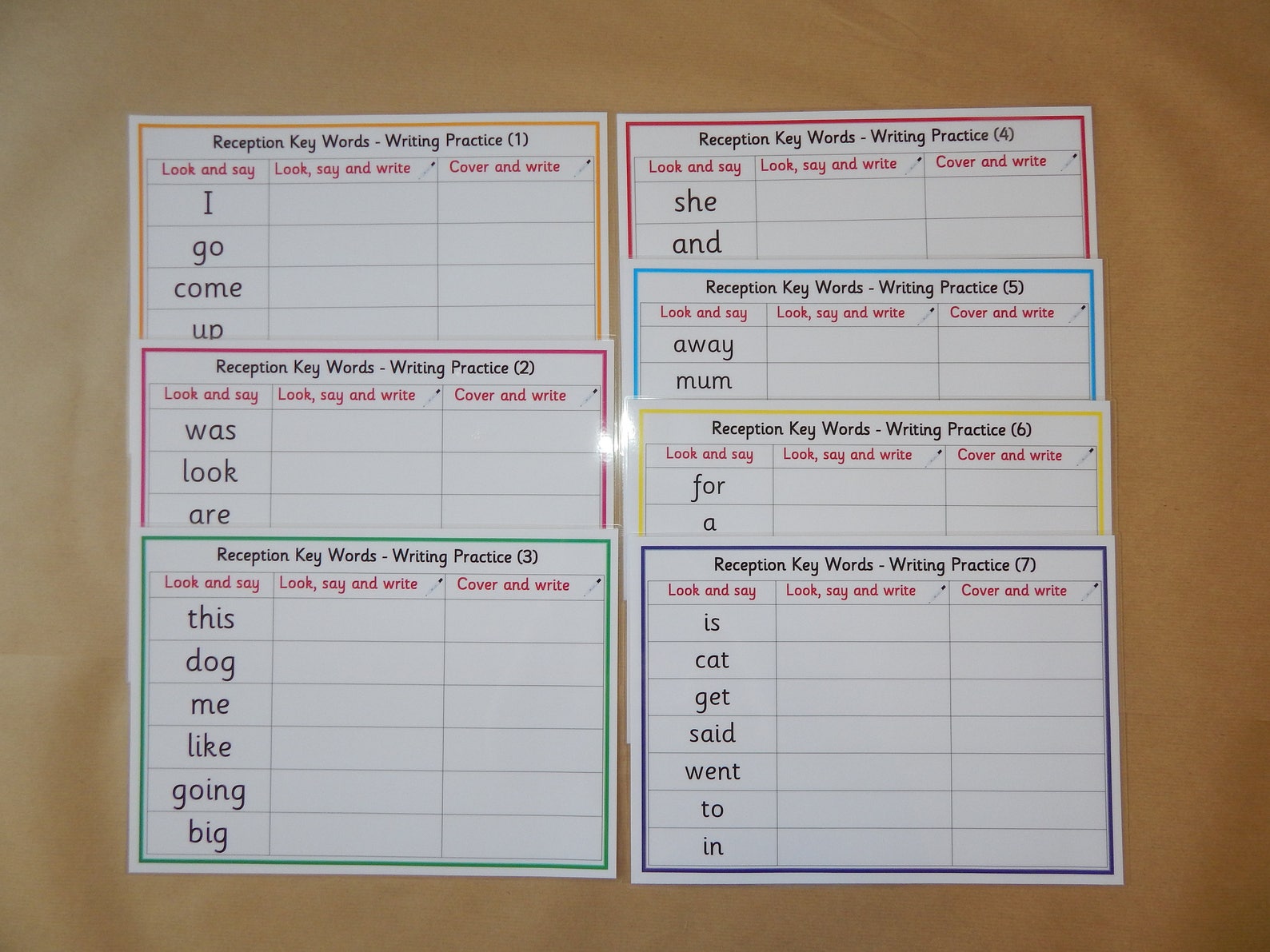 Reception Key Words Writing Practice Literacy Phonics Etsy UK