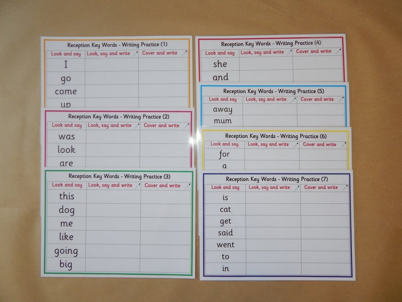 Reception Key Words Writing Practice Literacy Phonics Etsy UK
