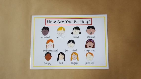 Emotions, feelings poster, EYFS, Autism, ADHD, ASD, pre school, teaching resource, learning resource, educational, children's emotions