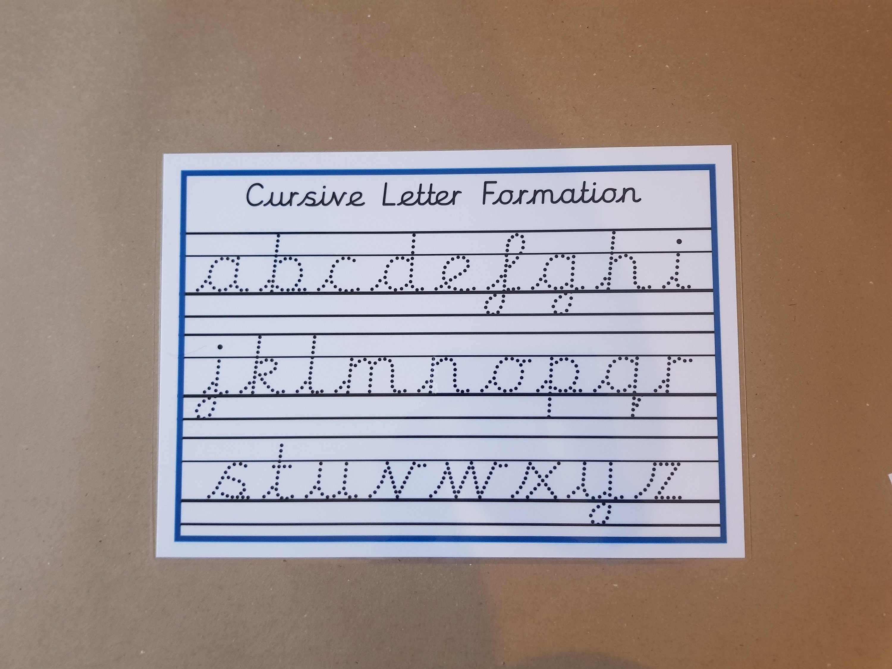 Writing Cursive Letters Tracing Letters Dotted Font - Etsy