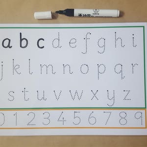 Tracing Letters, tracing numbers, wipe Clean, reusable, writing letters, formation mat, early learning, EYFS, home schooling