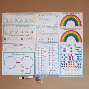 Numbers 1-10 Bundle, Counting, Addition, Subtraction, Numeracy, maths, EYFS, KS1, teaching, educational, home schooling, learning