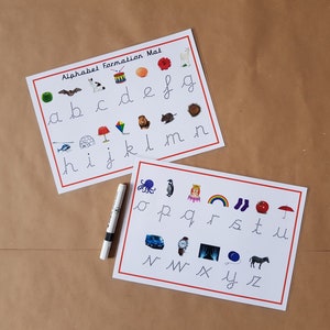 Tracing Pre Cursive Letters, alphabet, formation mats, EYFS, KS1, pre school, laminated, reusable, teaching resource, learning, educational