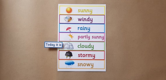 Toddler Weather Chart