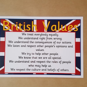 British Values, classroom display poster, OFSTED, nursery, schools, childminders, teachers, EYFS, KS1, KS2, classroom rules