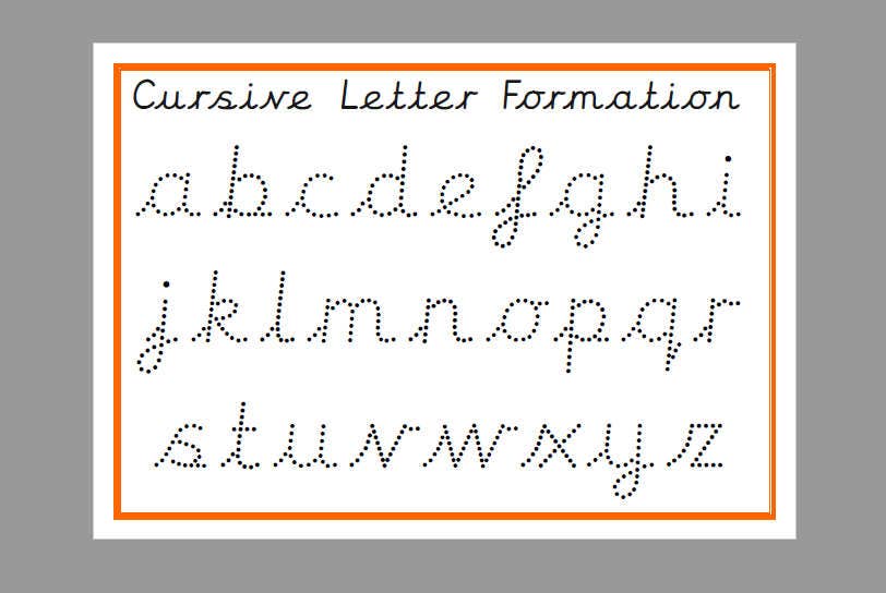 printable tracing cursive lower case letters tracing letters etsy