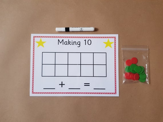 number bonds ten frame mat and counters EYFS Details about   Making 10 teaching KS1 