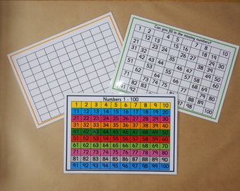 Hundred Squares, hundred grid, Numbers to 100, blank grid, missing numbers, Numeracy, Maths, Teaching Resource, learning,  educational