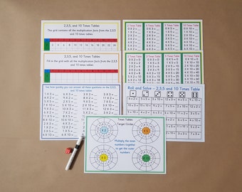 Year 2 Times Tables Learning Bundle, 2,3,5 and 10 times tables, numeracy, maths, KS1, teaching resource, learning, school, educational
