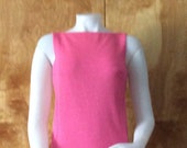 Vintage pink silver lurex dress 1960 s mod dress bow detail back drape sleeveless 1960 s fashion theater party dress mini dress