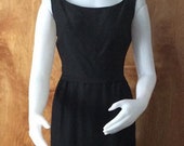 Vintage little black dress 1960 s size small sleeveless classic Audrey Hepburn style 1960 s theater fashion classic LBD vintage dress