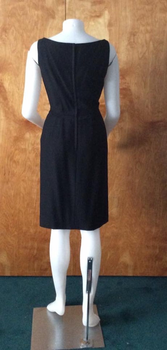 Vintage little black dress 1960’s size small slee… - image 3