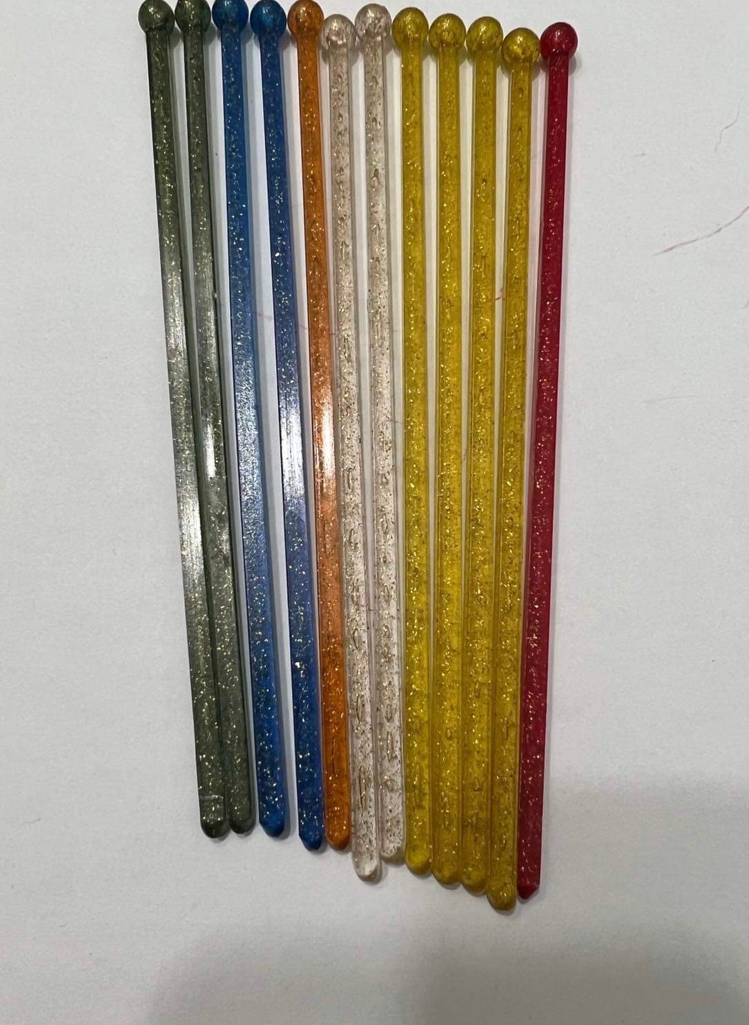 150 Pack Gold Glitter Swizzle Sticks for Cocktails, 7 Inches Long, Plastic Drink  Stirrers for Beverages 