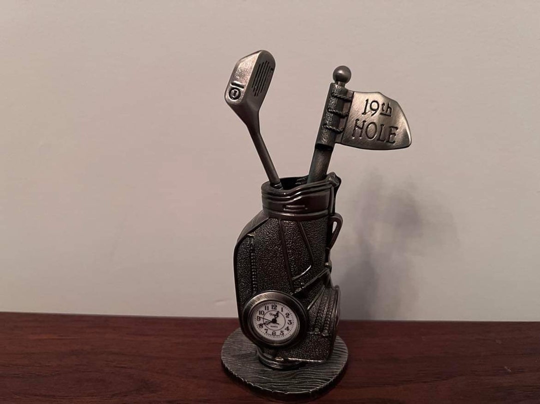 Vintage Miniature Clock by XANADU Quartz Golf Bag Golf Club Etsy