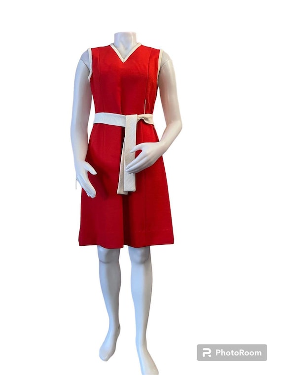 Vintage 1960s Dress by Nancy Greer Sleeveless Red Linen Mini Dress Belted  1960s Mod Dress 1960s Fashion Womenswear Spring Summer - Etsy