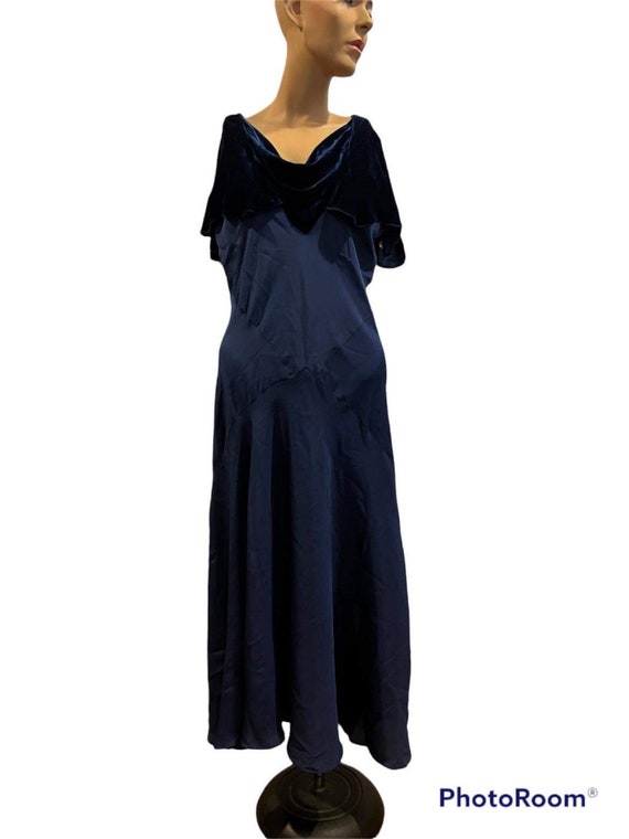 1930s blue dress 1930s Swiss Cotton Floral Dress XS/S main image 0