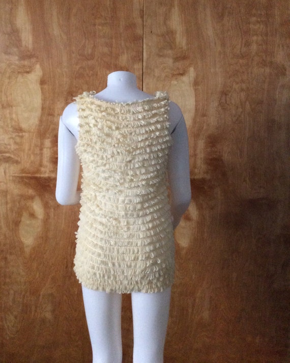 Vintage loop knit tunic top 1960’s fashion rare u… - image 5