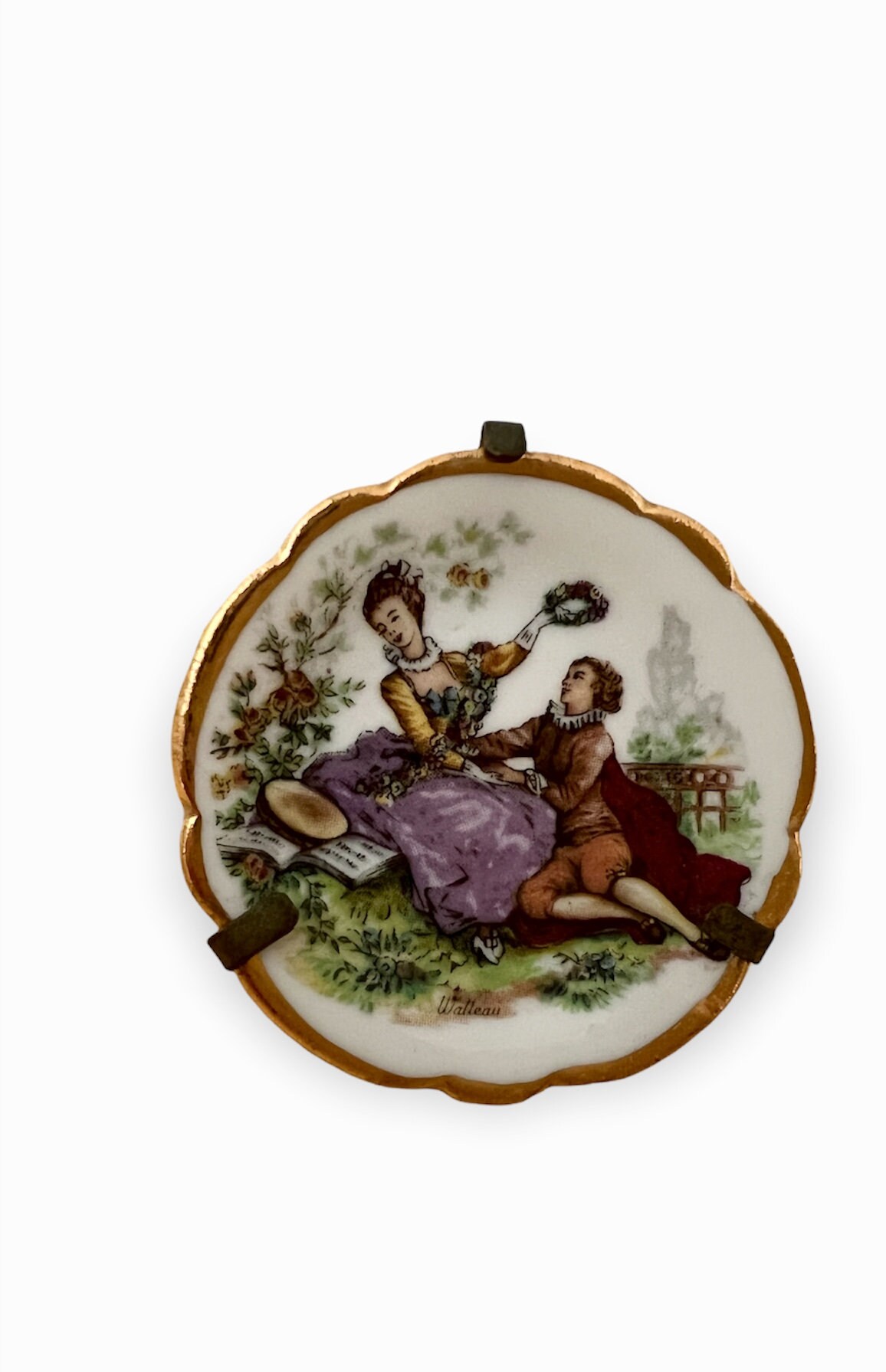 Limoges Miniature Plates With Easels SA Limoges Made in France Etsy