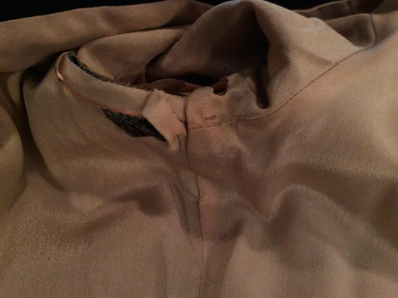 Antique 1920s black opera coat womens tie neck fo… - image 9