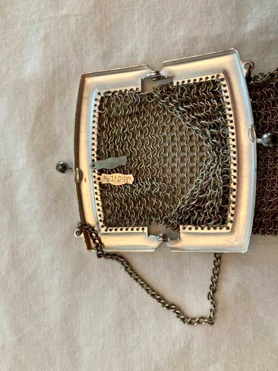 Vintage mesh purse 1930s Elsah Shiaparelli Whitin… - image 7