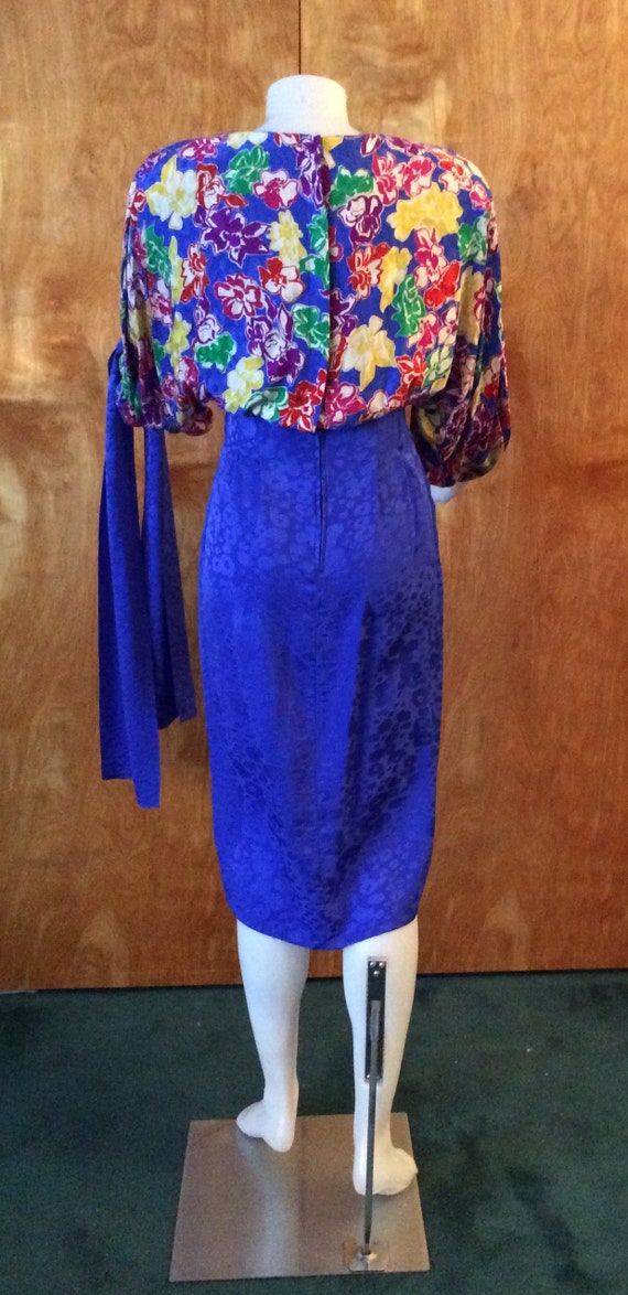 Vintage 1980’s silk dress Francesca of DAMON FOR … - image 10