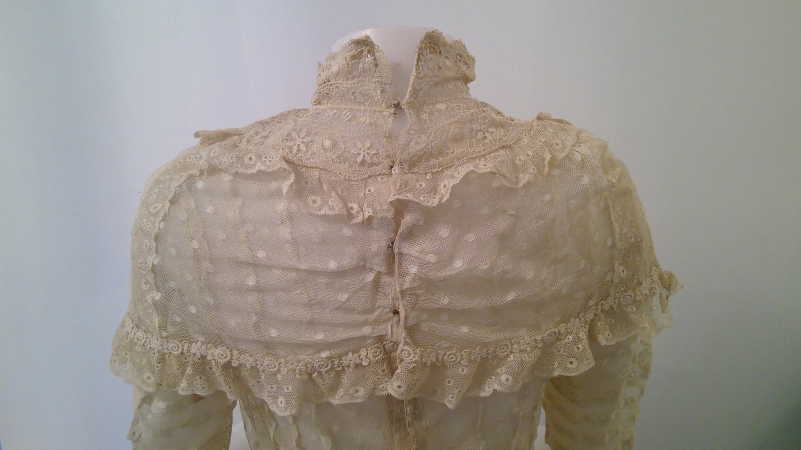 Antique Edwardian Lingerie Dress Mesh Lace Tea Dress Attached | Etsy