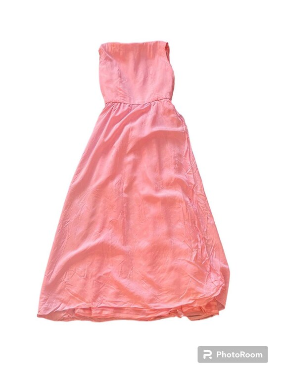 Vintage dress Richelene New York pink silk sheer … - image 8