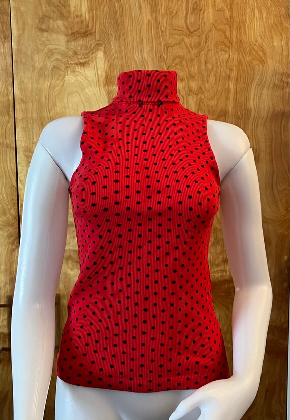 Sleeveless cotton shop turtleneck