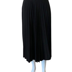 Black 50 s Cotton Pleated Skirt Small by Eton New York Career Work Preppy Knee Length 29 Waist Etsy